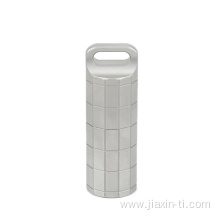 Pill Container Waterproof Capsule Titanium Pill Box Holder